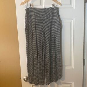 Wit & Wisdom Black and Gray Striped Wide Leg Pants
